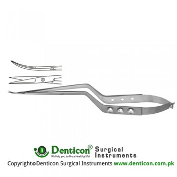 Micro Scissor Curved Downwards - Bayonet Shaped Stainless Steel, 18.5 cm - 7 ¼" 
